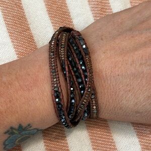 Nakamol Black and Brown Beaded Bracelet